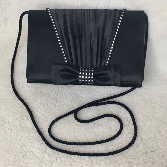 🆕 Satin & Rhinestone Evening Bag - Picture 7 of 9